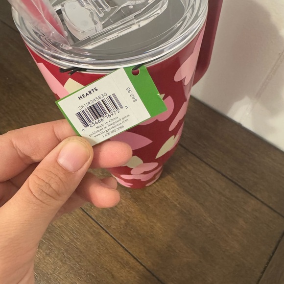 Kate Spade Pink Heart Tumbler - Picture 3 of 3